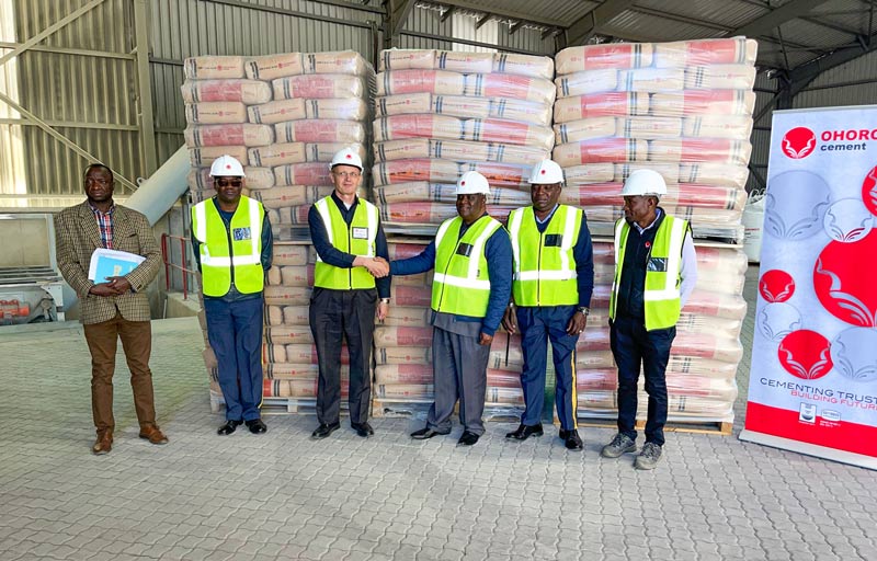 Ohorongo Cement donates 200 cement bags (42.5 N) to the Ministry